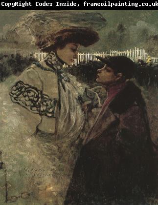 Mossa, Gustave Adolphe Woman of Fashion and Jockey (mk19)